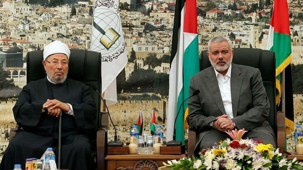 Yusuf al-Qaradawi & Hamas PM Haniyeh Mohammed Abed